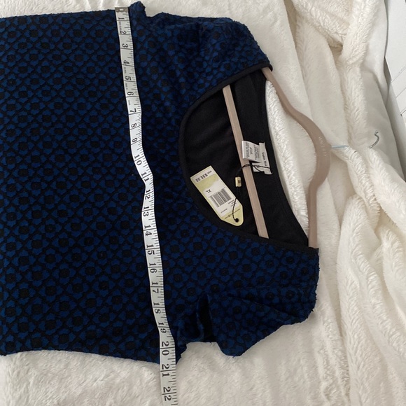 NWT Sofie Max XL Blue & Black design lined cap sleeved dress or long tunic - Picture 10 of 14